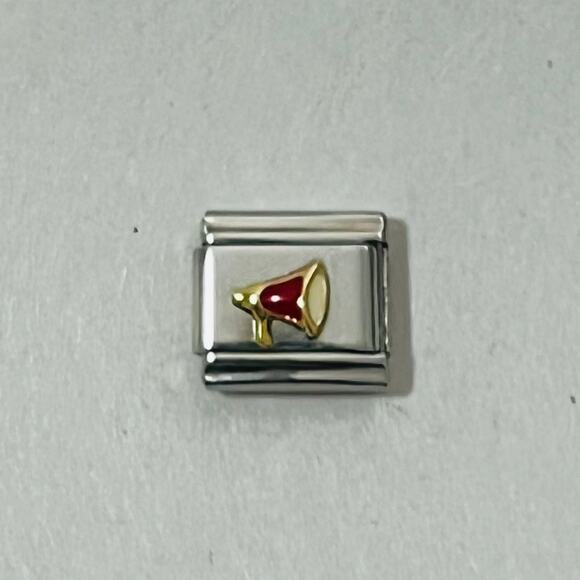 Megaphone Italian Charm Bracelet Link - Picture 1 of 1